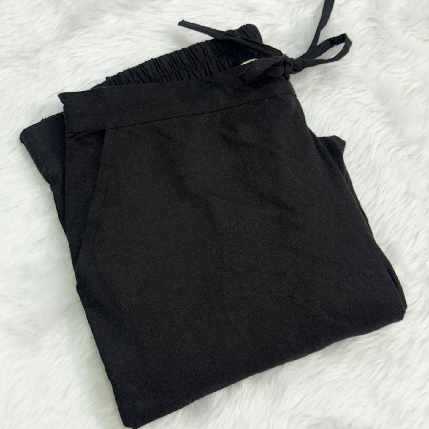 Black Cotton Pant